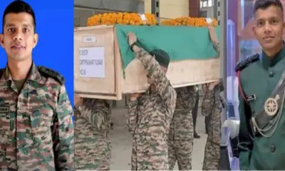 Prashant Chaurasia Martyr Captain: in vikasnagar Dehradun army traning after saving the life of his colleague gajipur up.