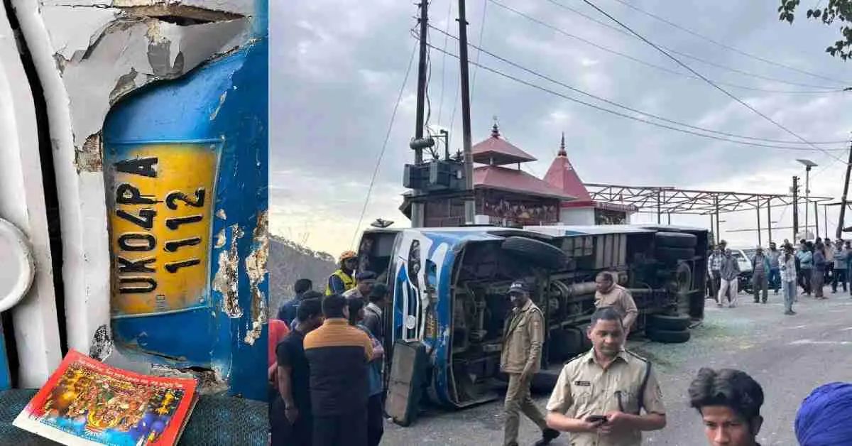 Nainital kemu bus accident: overturned into jyolikot bhowali road khupi going haldwani to gangolihat one died: