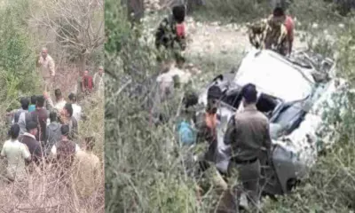 Uttarakhand Uttarkashi car Accident today: driver vishan Singh died fell into ditch in naugaon purola road.