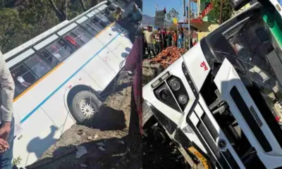 Tehri bus accident news: Uttarkashi vishvnath private bus fell into ditch chamba garhwal road today 3 injured