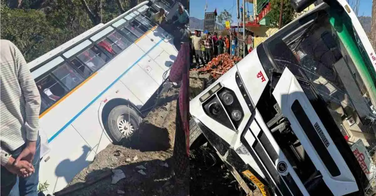 Tehri bus accident news: Uttarkashi vishvnath private bus fell into ditch chamba garhwal road today 3 injured