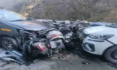 Chamoli accident news today: car overturned over speed 11 scooty gopeshwar pandukeshwar
