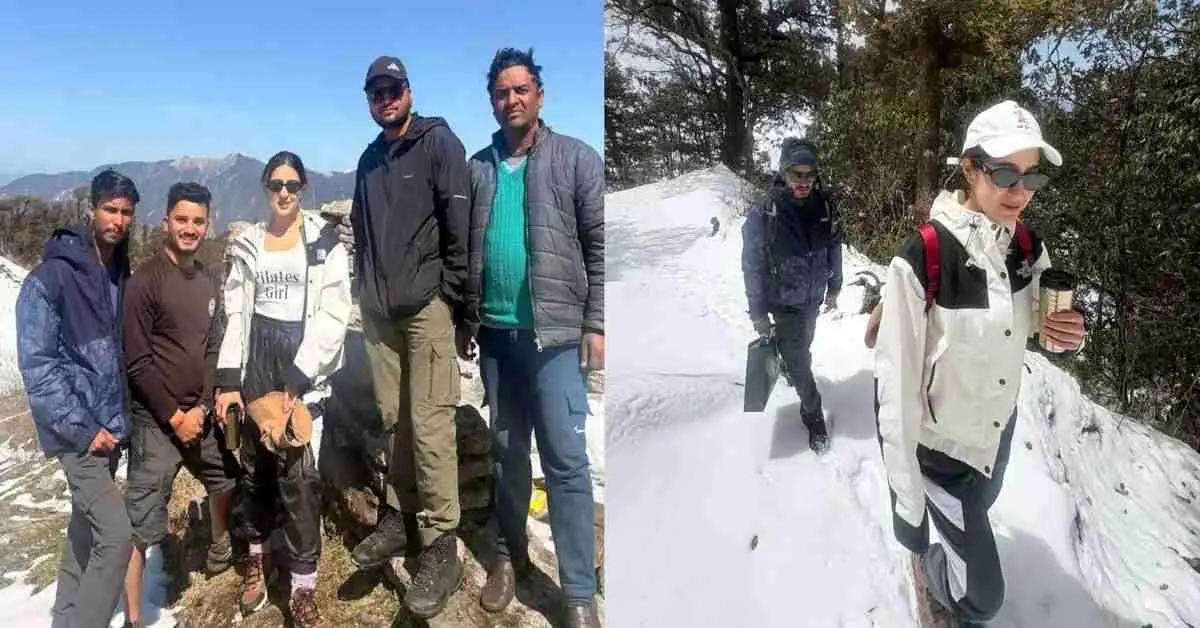 Sara Ali Khan Uttarakhand: bollywood actress reached tehri garhwal, enjoyed 18 km trekking, snowfall breaking news today