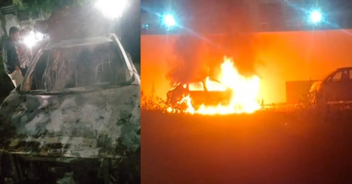 Roorkee news today: A car parked in a Roorkee plot caught fire haridwar car fire breaking news today uttarakhand live update