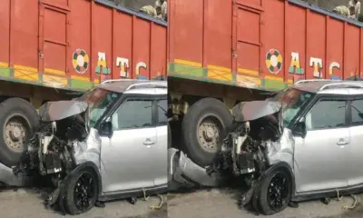 Dehradun accident news today: Uncontrolled truck hits car in Mohabbewala highway road uttarakhand breaking live