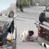 Haldwani lalkuan accident today: auto tampo overturned car Accident one died on the spot lalkuan highway road nainital breaking news