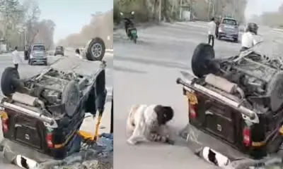 Haldwani lalkuan accident today: auto tampo overturned car Accident one died on the spot lalkuan highway road nainital breaking news