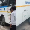 Ramnagar roadways bus accident: Bike hit by car narrowly escapes being run over by roadways bus today uttarakhand breaking news