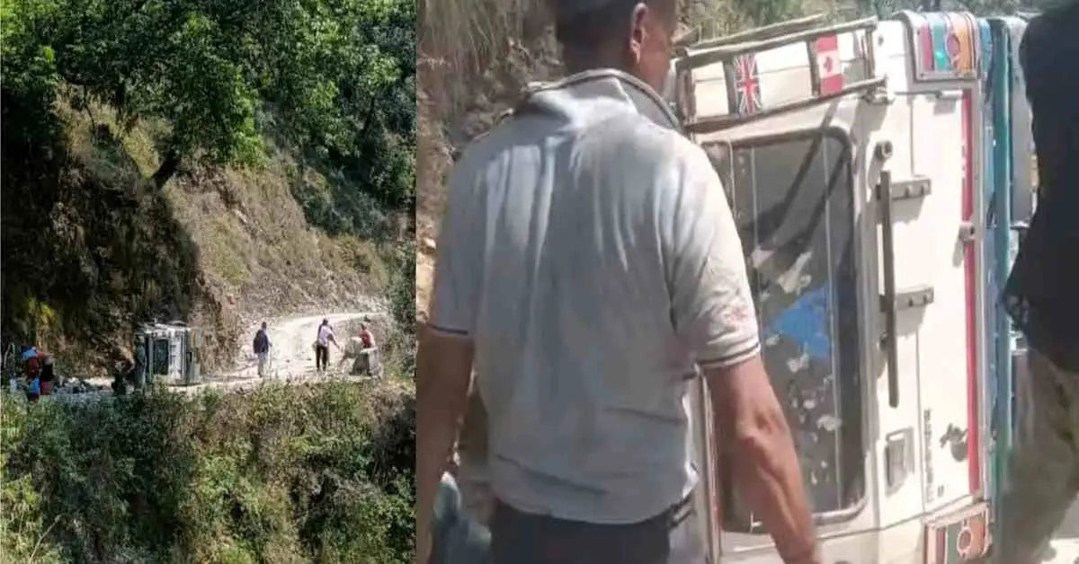 Kapkote Bageshwar marriage accident: bolero overturned Bageshwar shama lathi majkhet road uttarakhand breaking news today.