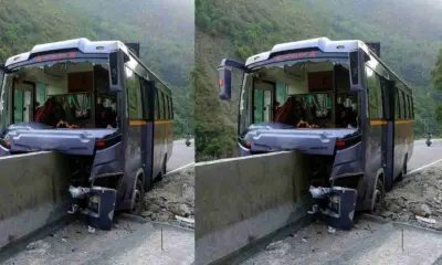 Almora KEMU bus accident today: KEMU bus collided with parapet Dopakhi khairna garampani bhowali highway