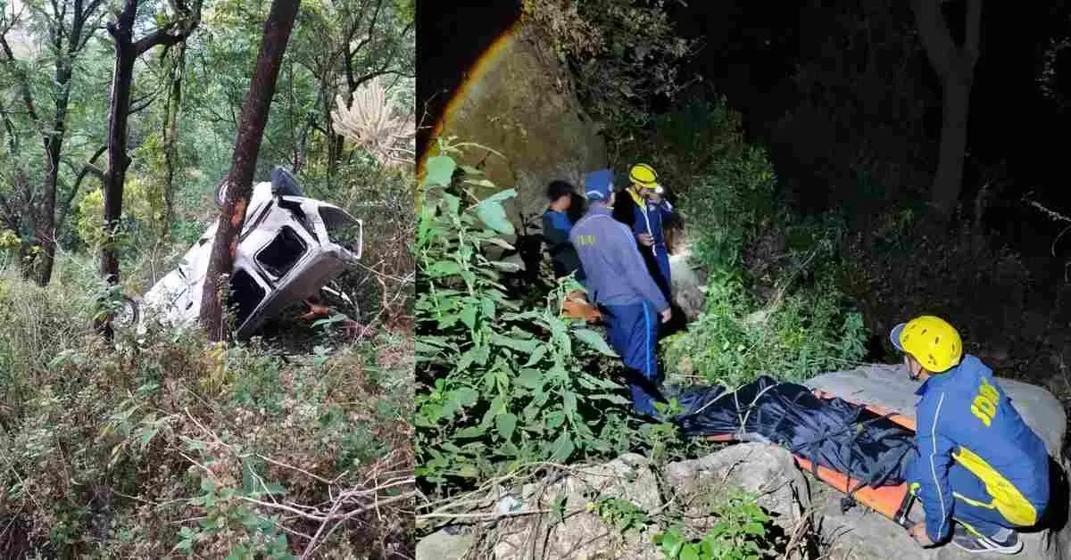 Rudraprayag car Accident today: fell into ditch on bheeri oring road 3 died on the spot