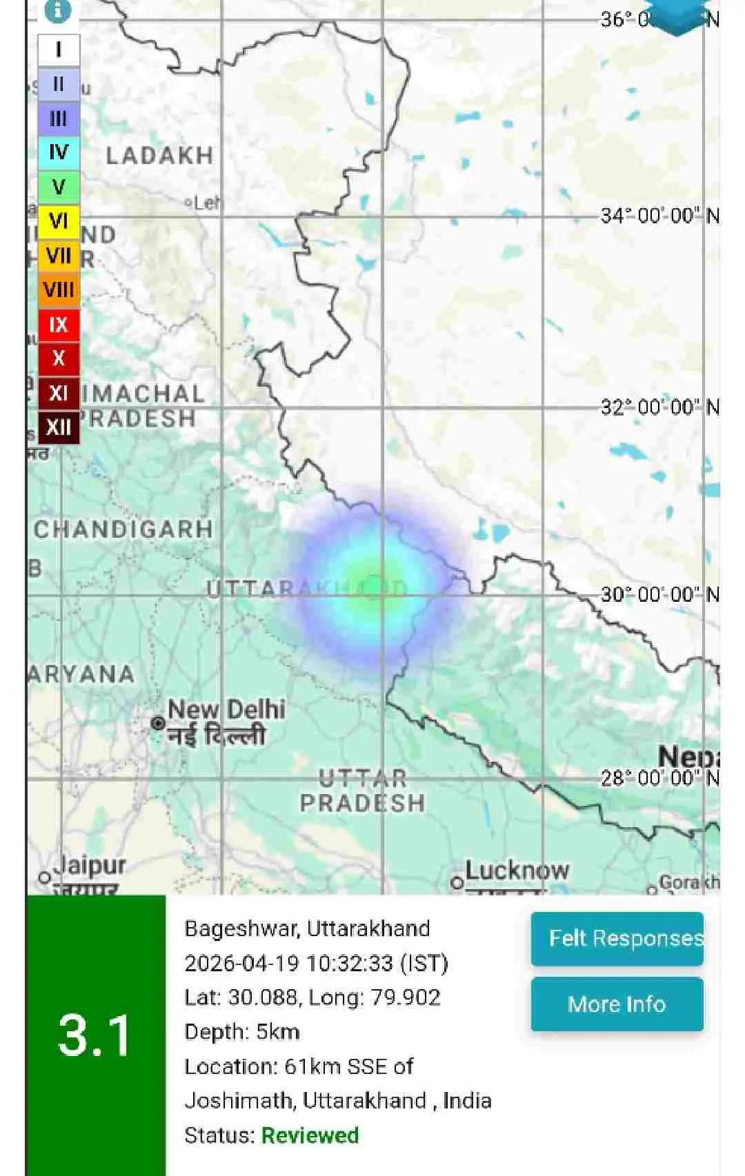 Bageshwar Bhukamp earthquake today: felt in 10:32 AM joshimath chamoli Bageshwar breaking news.jpg