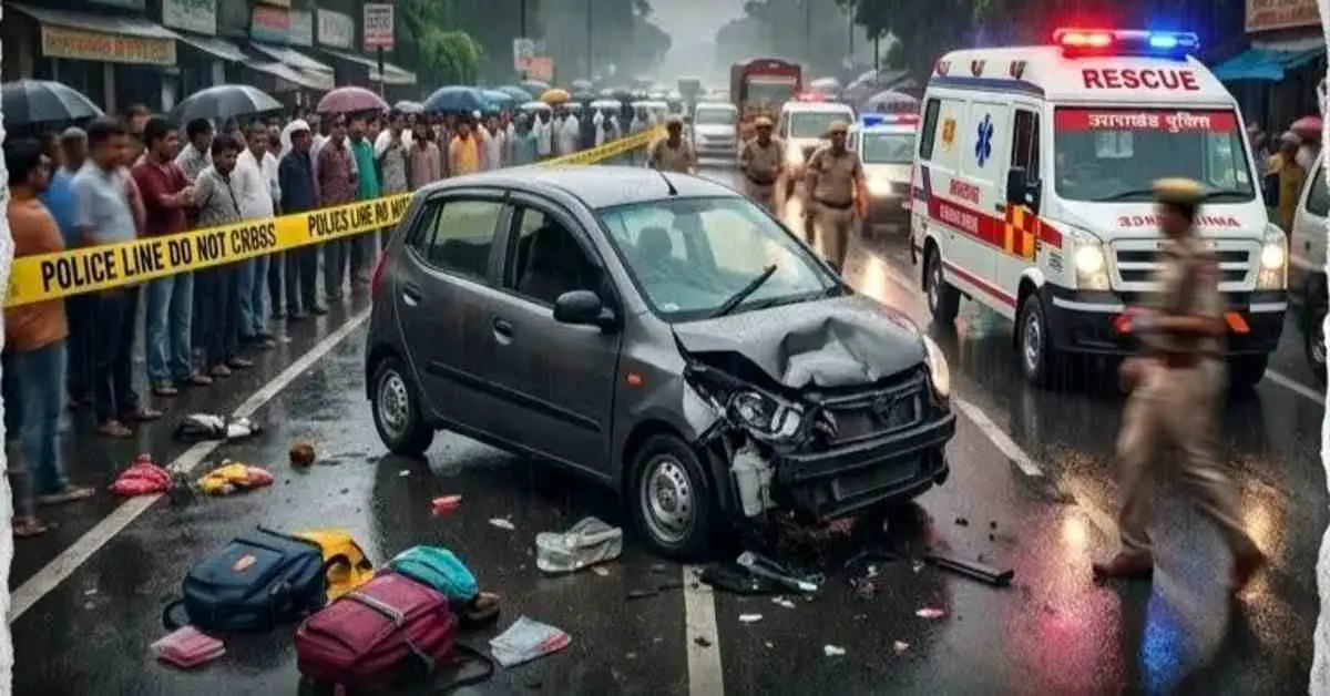Haridwar car accident today: Drunk car driver hits schoolgirls in laksar road, died breaking news today car accident news live