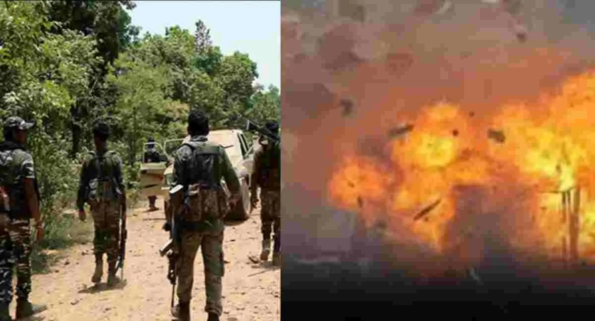 Chhattisgarh IED Blast News 3 DRG Personnel Martyred, 1 Injured During De-mining Operation naxal