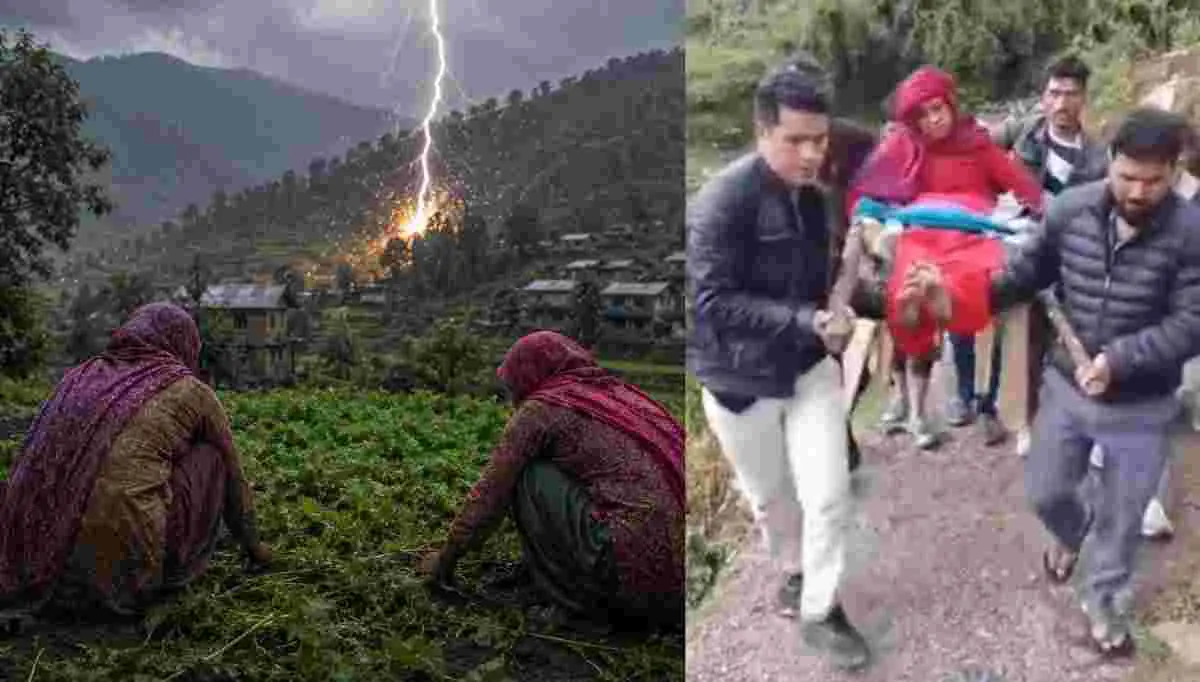 Tehri Garhwal News Hindi: Lightning Strikes Sister-in-Law Duo Working in Field Injured uttarakhand breaking
