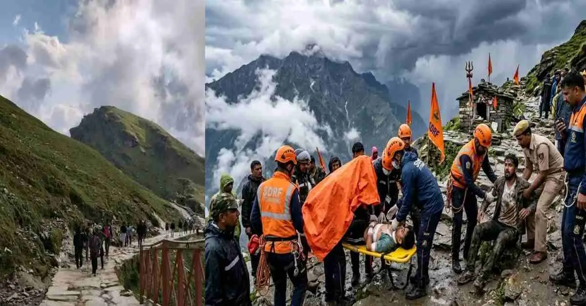 Rudraprayag news today: lightning strike on Chandrashila Tungnath Thunderbolt 2 person weather today