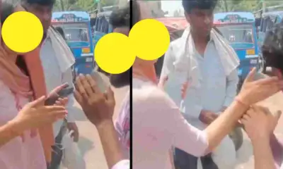 Haridwar Breaking News Today : bahadrabad girl Slaps Man in Haridwar for taking photo in auto video viral
