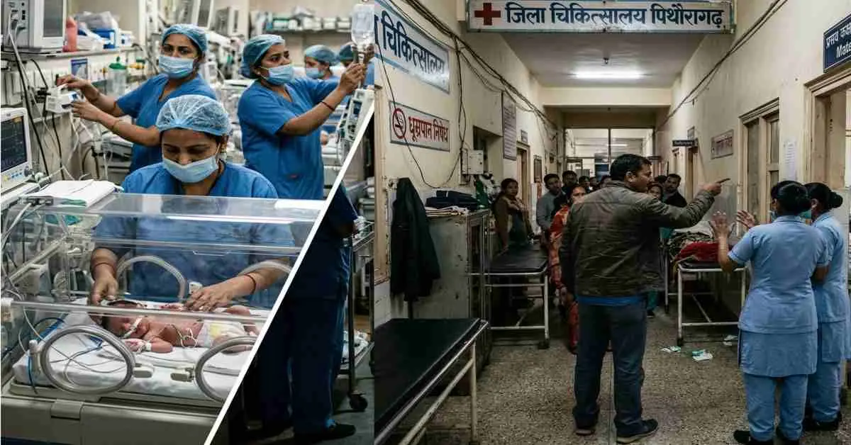 Pithoragarh Uttarakhand breaking news: father girl child issue daughter birth women hospital Pithoragarh healthcare safety case