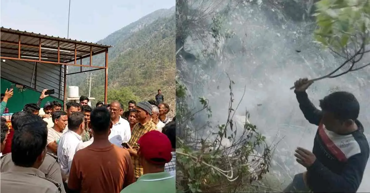 Uttarakhand forest fire: two people died including a fire watcher rajendra negi in chamoli tehri Garhwal Uttarakhand breaking news today