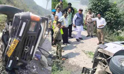 Badrinath highway max account: max overturned Srinagar Rudraprayag road uttarakhand max accident today uttarakhand breaking news today