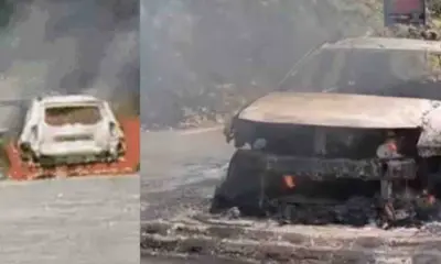 Uttarakhand breaking news: kainchi dham news today car caught fire kaladhungi road Nainital