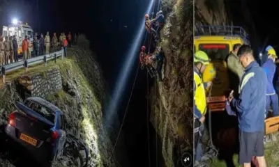 Uttarkashi car accident: Nagpur couple died car falls into ditch in Gangotri highway car Accident news today. Uttarakhand breaking news today