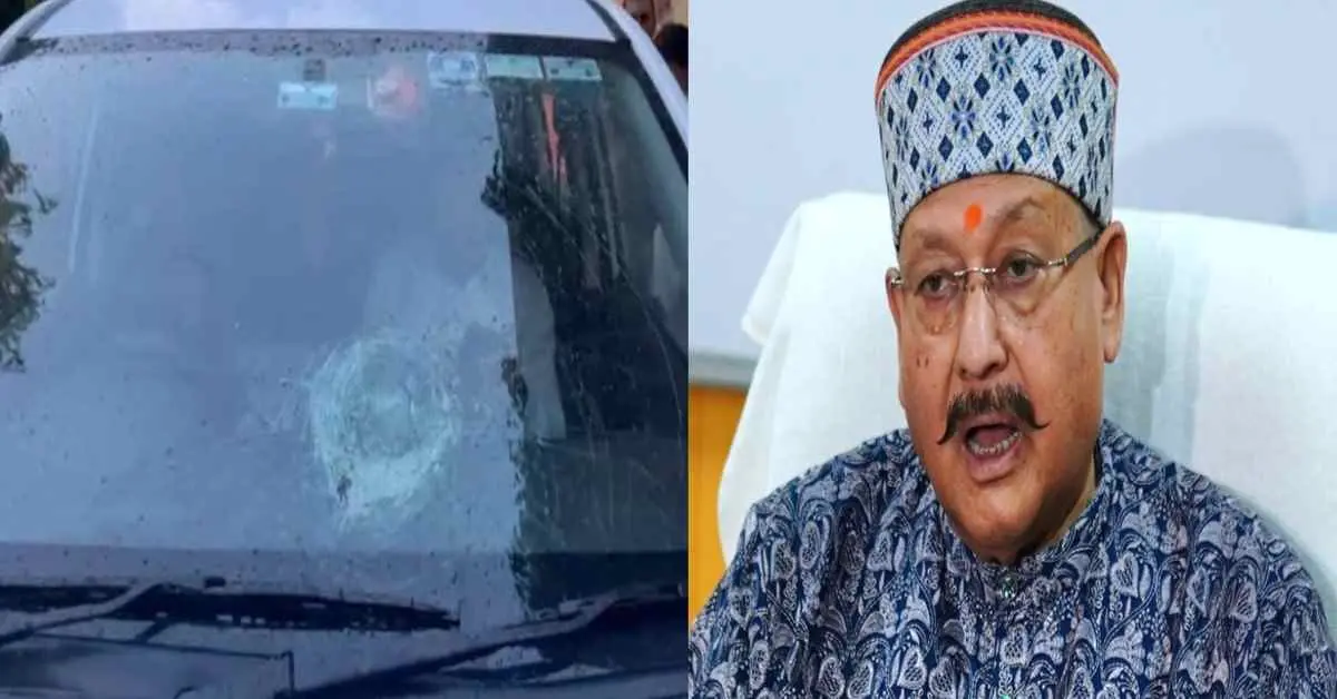 Uttarakhand breaking news: boulder falls on PWD minister Satpal Maharaj car kotdwar Pauri Garhwal landslide today kotdwar news today