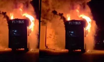Haridwar bus fire: A bus going to dehradun Delhi Jaipur Bus caught fire haridwar carrying 32 passengers.