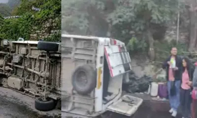 Badrinath highway accident today: Tempo traveller accident on Badrinath highway, one died.