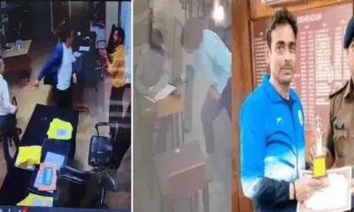 Dehradun news today: after student chiting govt Polytechnic pitthuwala police officer kicks and punches teachers