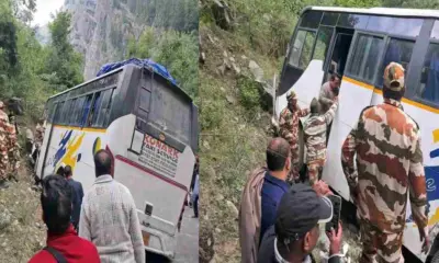 Chamoli bus accident bus break fail Badrinath highway accident today ITBP soldier rescue breaking news