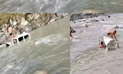 Chamoli accident news today: taxi fell into ditch kail river 4 died in dewal road chamoli today 3 injured rescue continue