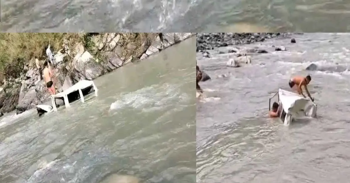 Chamoli accident news today: taxi fell into ditch kail river 4 died in dewal road chamoli today 3 injured rescue continue