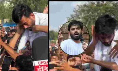 Big Breaking News: Cockroach Janta Party Founder Abhijeet Dipke Slapped Repeatedly At Jaipur Protest