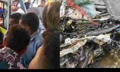 Champawat Road Accident today: Gram Pradhan naveen kumar car fall in deep ditch barkot area