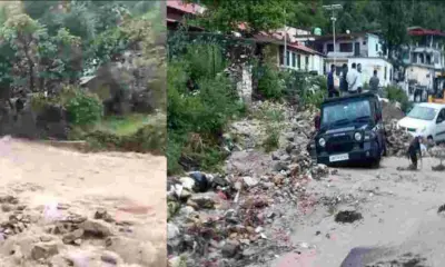 Chamoli breaking news today Rain Flash Flood Debris Buries Vehicles, Damages Homes and Shops in Narayanbagar