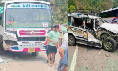Uttarakhand Accident News:In kirtinagar Tehri Garhwal Bus Hits Tata Sumo, Driver Injured