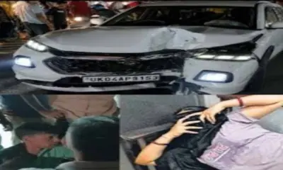 Haldwani accident news today: haldwani drink drive case Drunk car driver runs over 4 people