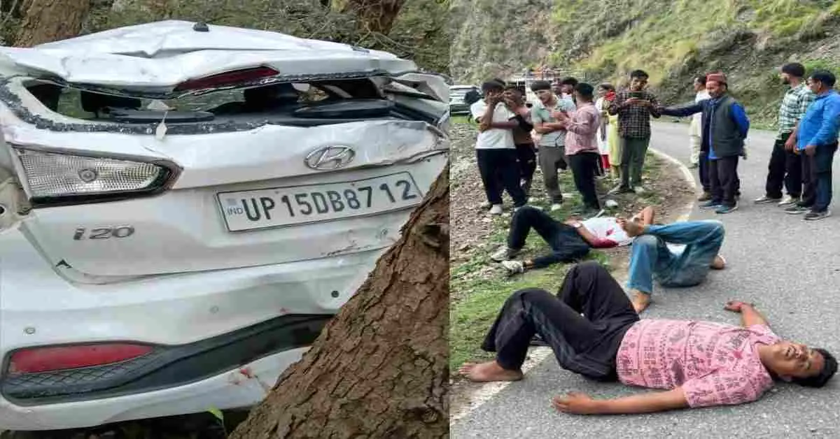 Dehradun car Accident today: tourist car fell into ditch in kalsi vikasnagar sahiya road 2 died on the spot