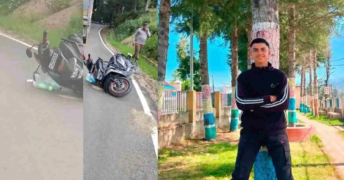 Champawat scooty accident today: 20 years old deepak Joshi died by tippar in ghatotkach mandir road