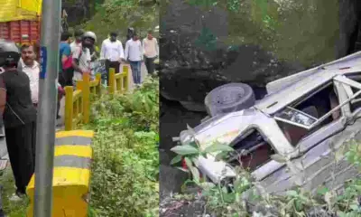 Nainital Accident News: Head-On Collision Between Car and Bullet Near Bhujiyaghat, Both Vehicles Plunge Into Gorge