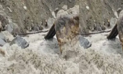 Pithoragarh news today: Dharchula landslide Rain puliya bridge culvert washed away, 22 roads closed update.